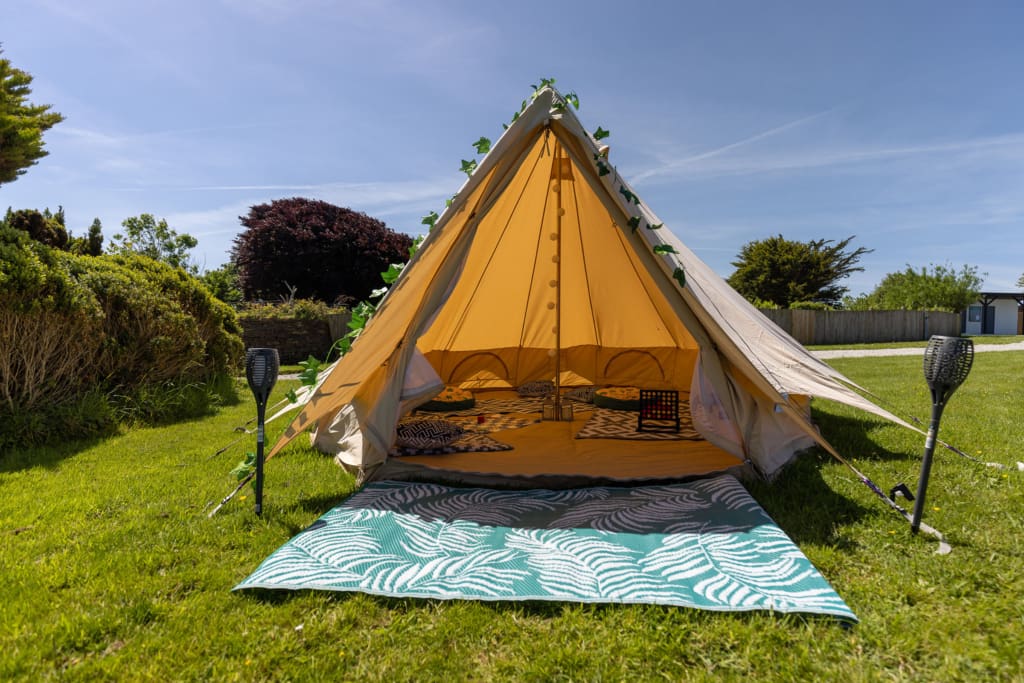 Family friendly glamping Cornwall - children's play tent